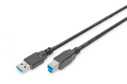 КАБЕЛ USB DIGITUS - USB-A to USB-B - 1,8 m - Black - PN DB-300115-018-S