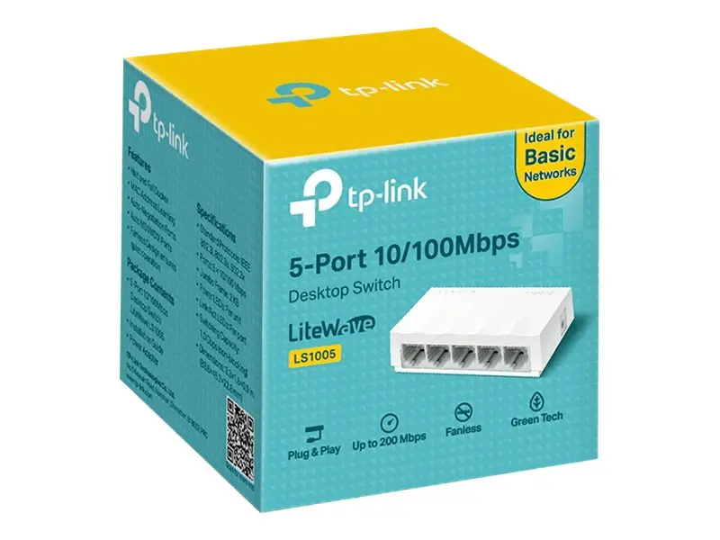 СУИЧ Р TP-LINK LS1005 - бял, 5 порта - PN LS1005 - image 1