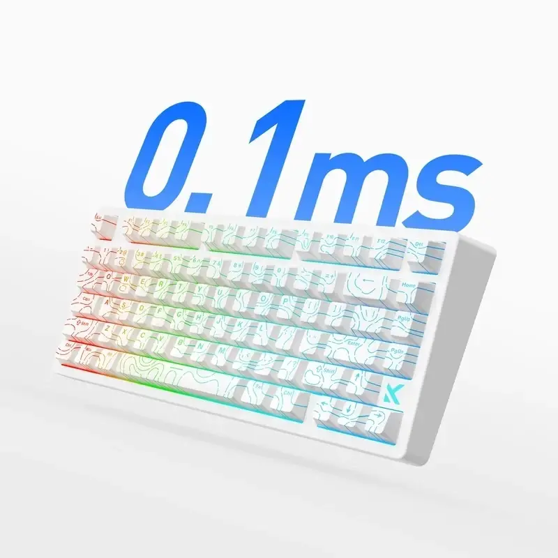 MCHOSE tastatură mecanică de gaming Jet75 Topographic - 8K, Kailh Magnetic God Switch [Linear] (Engleză US), negru - image 3