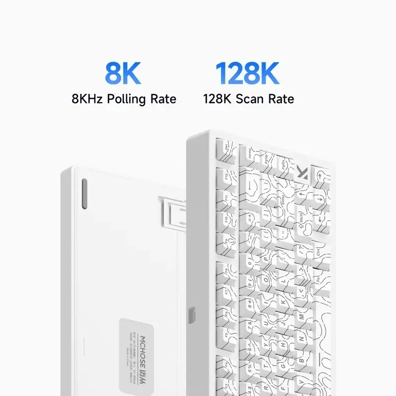 MCHOSE tastatură mecanică de gaming Jet75 Topographic - 8K, Kailh Magnetic God Switch [Linear] (Engleză US), negru - image 6