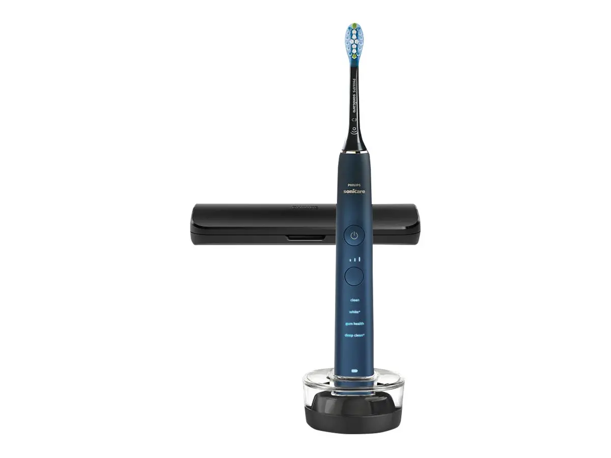 PHILIPS Sonicare Periuță de dinți electrică cu baterie reîncărcabilă Diamond Clean 9000 special edition 4 moduri husă aquamarine