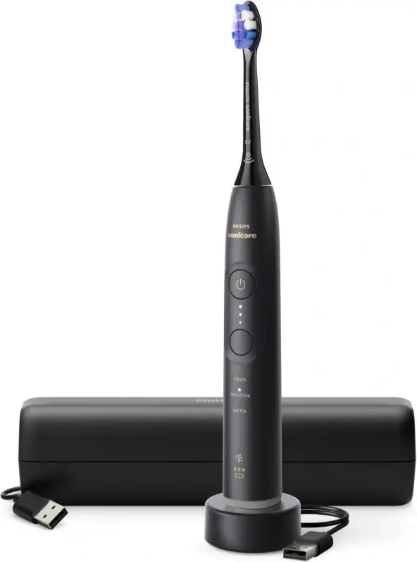 PHILIPS Sonicare Ηλεκτρική οδοντόβουρτσα επαναφορτιζόμενη 2 προγράμματα βουρτσίσματος 3 επίπεδα έντασης μαύρη
