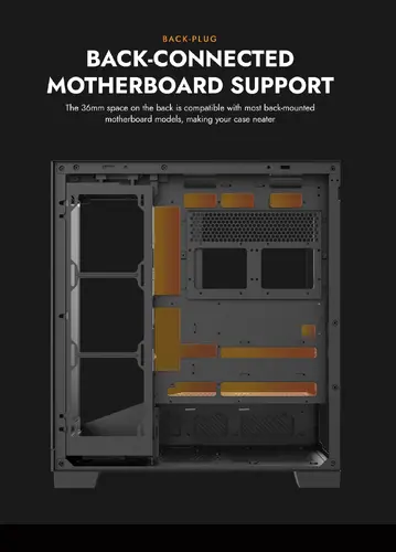 Darkflash кутия Case ATX - K430 Black - 6 x 120 mm A-RGB fans included, USB-C - 11