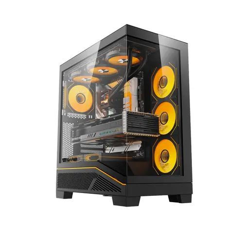 Darkflash кутия Case ATX - K430 Black - 6 x 120 mm A-RGB fans included, USB-C - 2