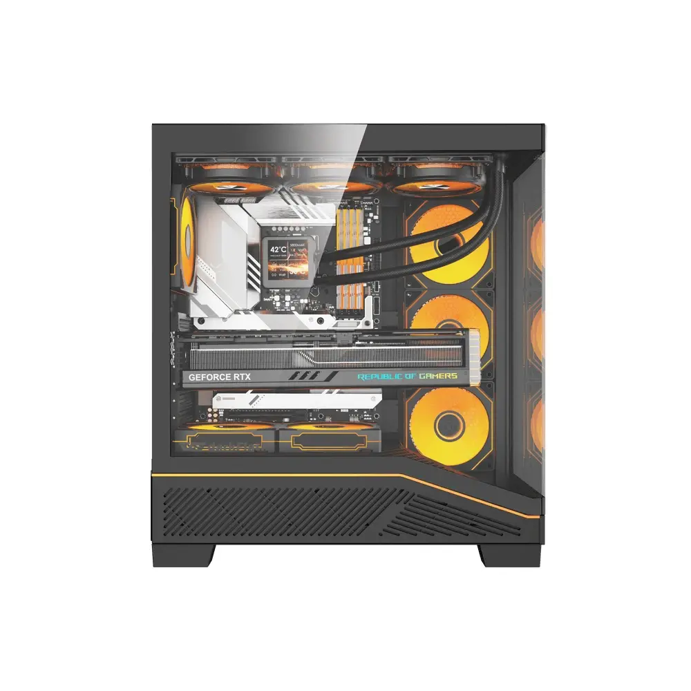 Darkflash κουτί Case ATX - K430 Μαύρο - 6 x 120 mm ανεμιστήρες A-RGB συμπεριλαμβάνονται, USB-C - image 2