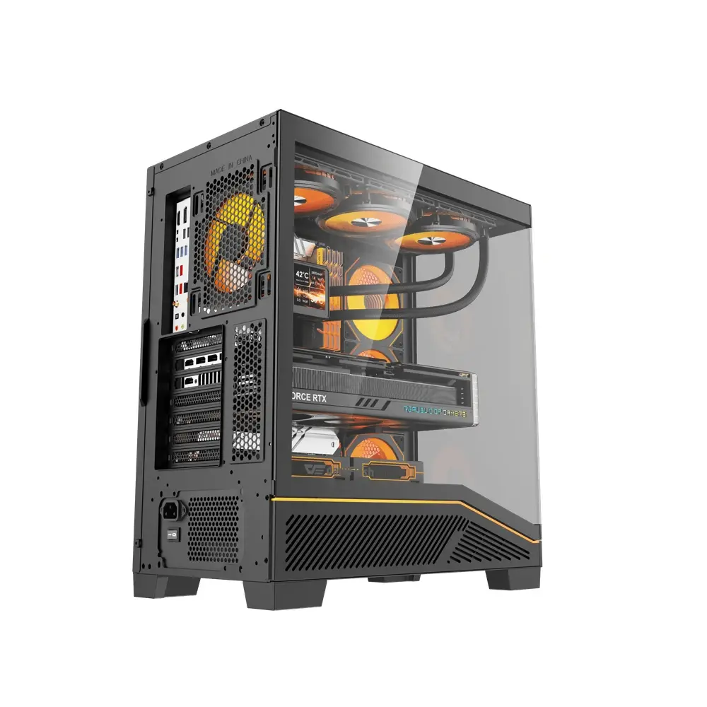 Darkflash carcasă Case ATX - K430 Negru - 6 x 120 mm ventilatoare A-RGB incluse, USB-C - image 5