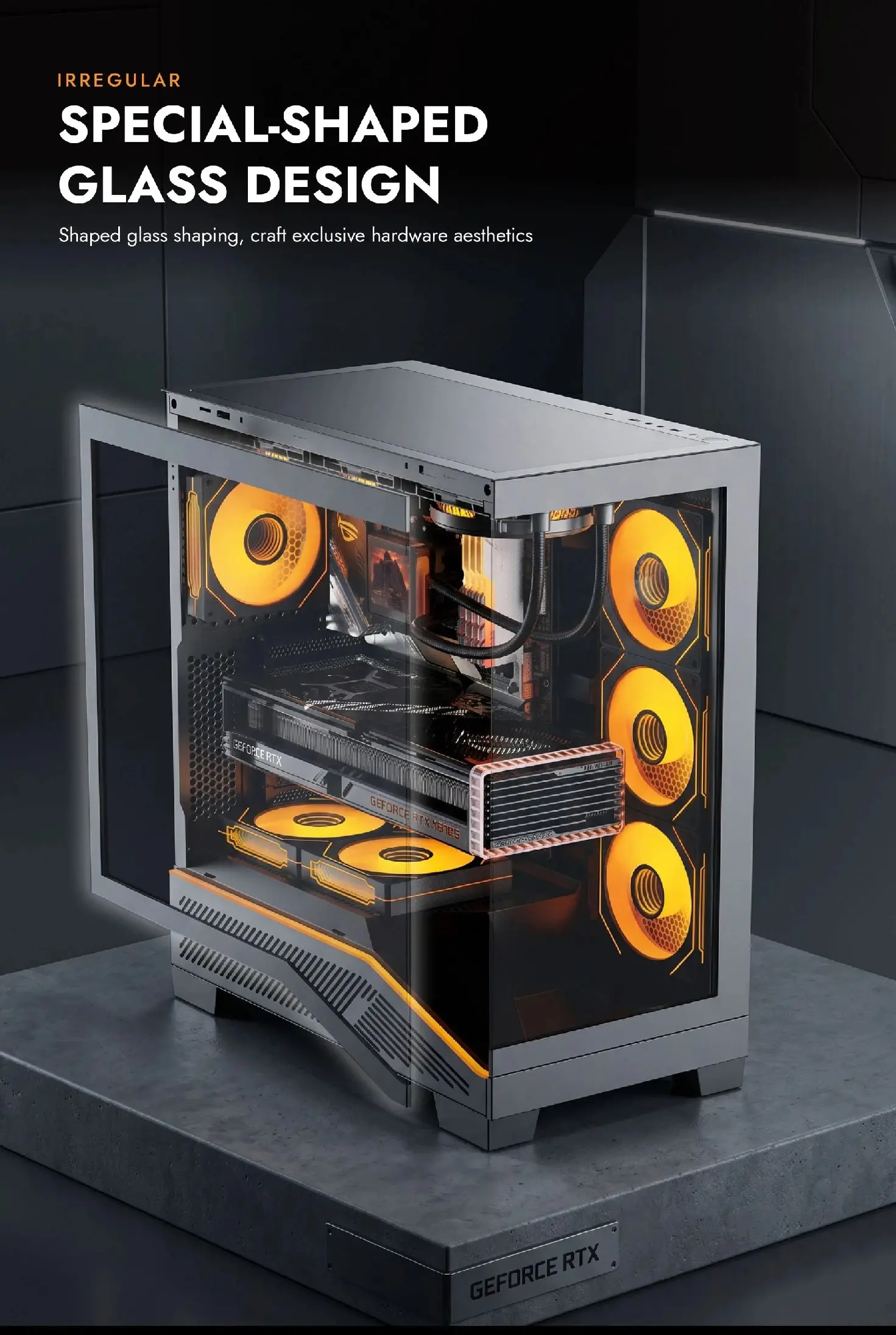 Darkflash кутия Case ATX - K430 Black - 6 x 120 mm A-RGB fans included, USB-C - image 8