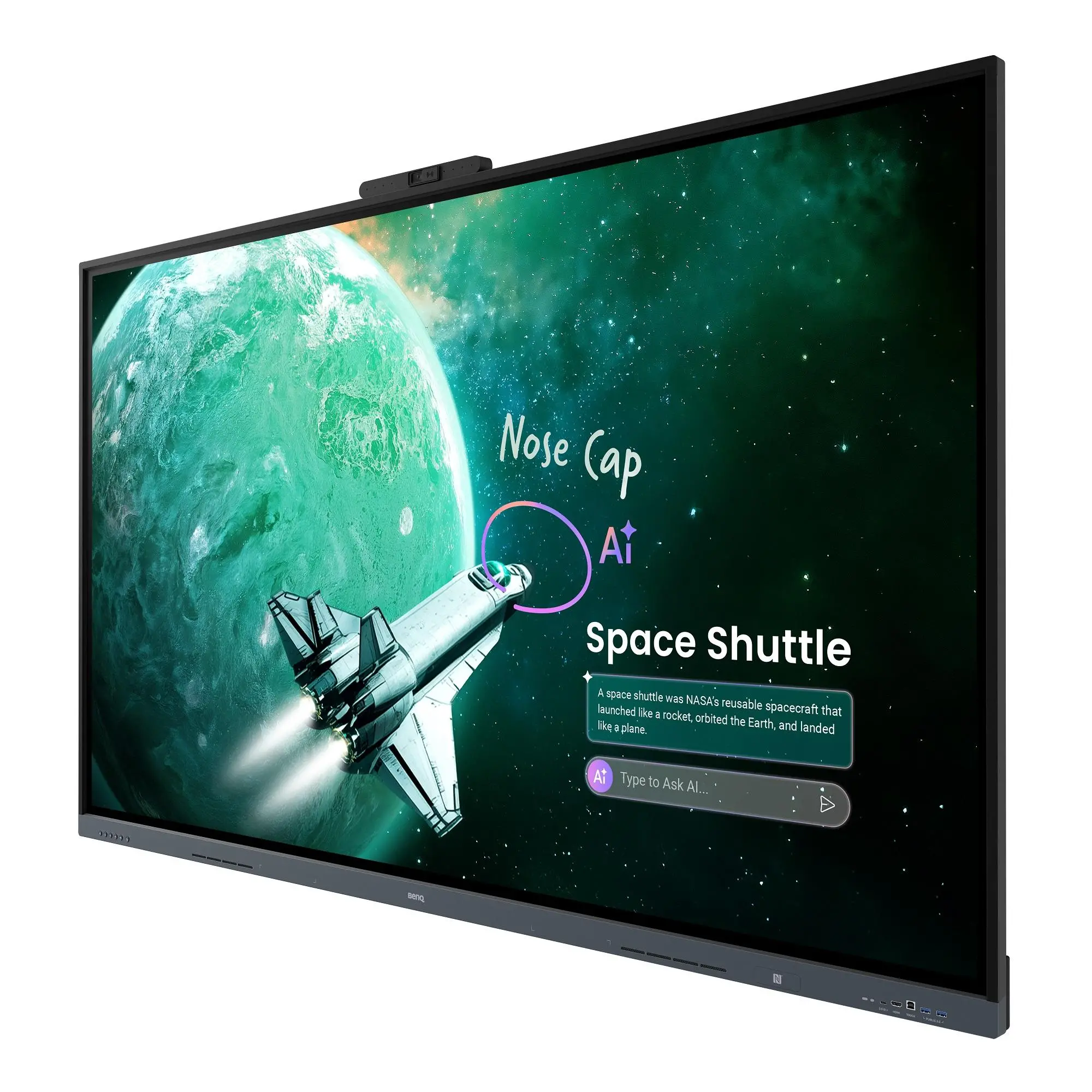 Διαδραστική οθόνη BenQ RE8605AC, 86", ενσωματωμένη κάμερα 4K, WiFI6, 2x30W - image 1
