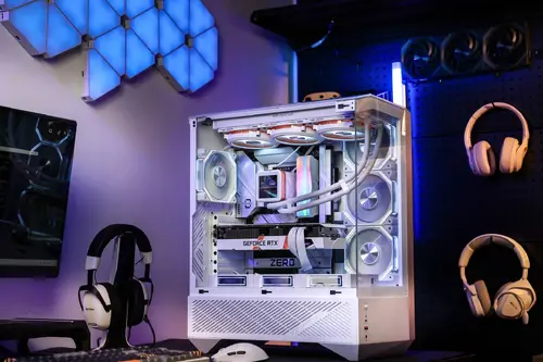 Darkflash carcasă Case ATX - DY460 Alb - 4 x 120 mm ventilatoare A-RGB incluse, USB-C - 18