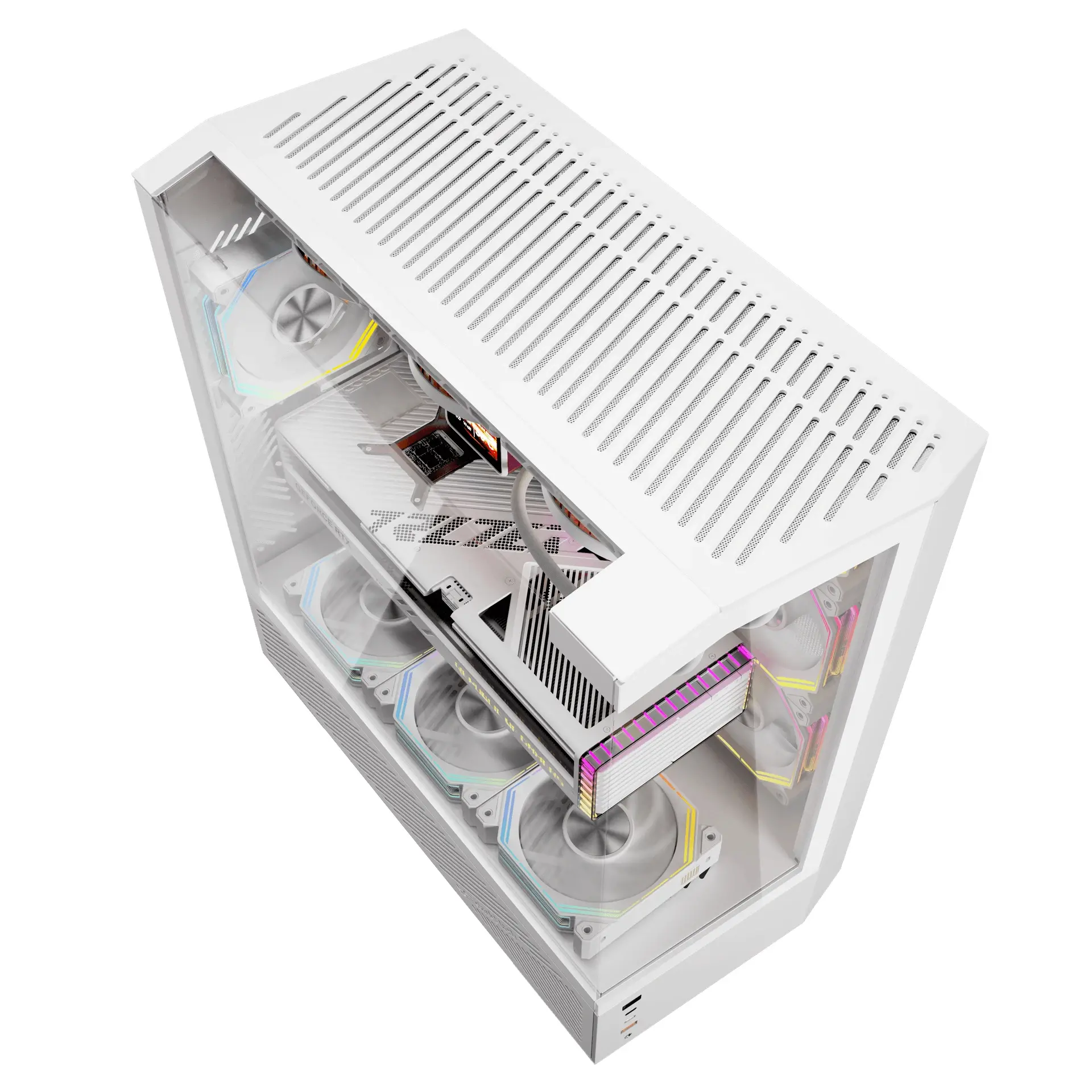 Darkflash carcasă Case ATX - DY460 Alb - 4 x 120 mm ventilatoare A-RGB incluse, USB-C - image 2