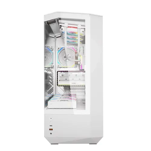 Darkflash κουτί Case ATX - DY460 Λευκό - περιλαμβάνονται 4 x 120 mm ανεμιστήρες A-RGB, USB-C - 4