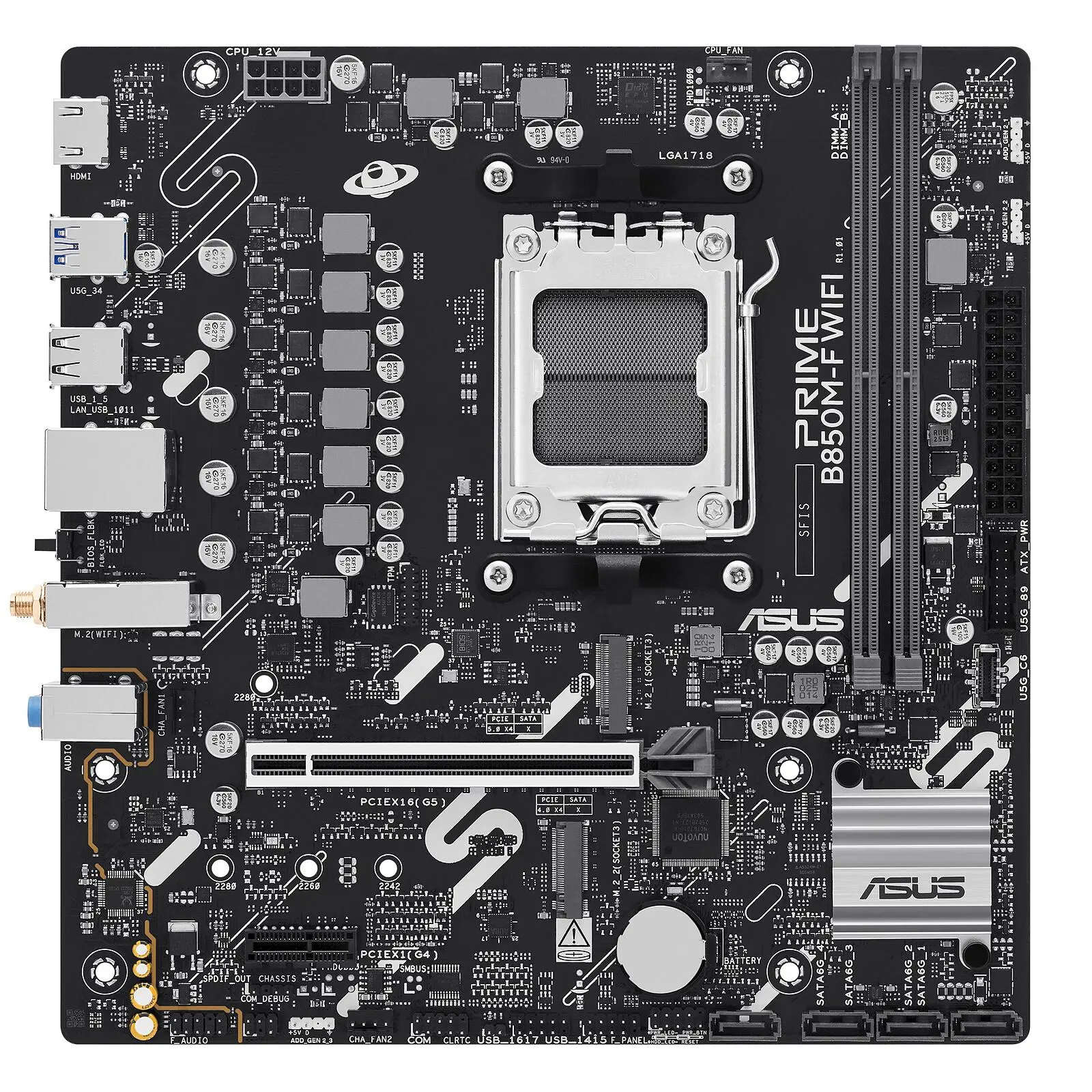 Placă de bază ASUS PRIME B850M-F WIFI socket AM5