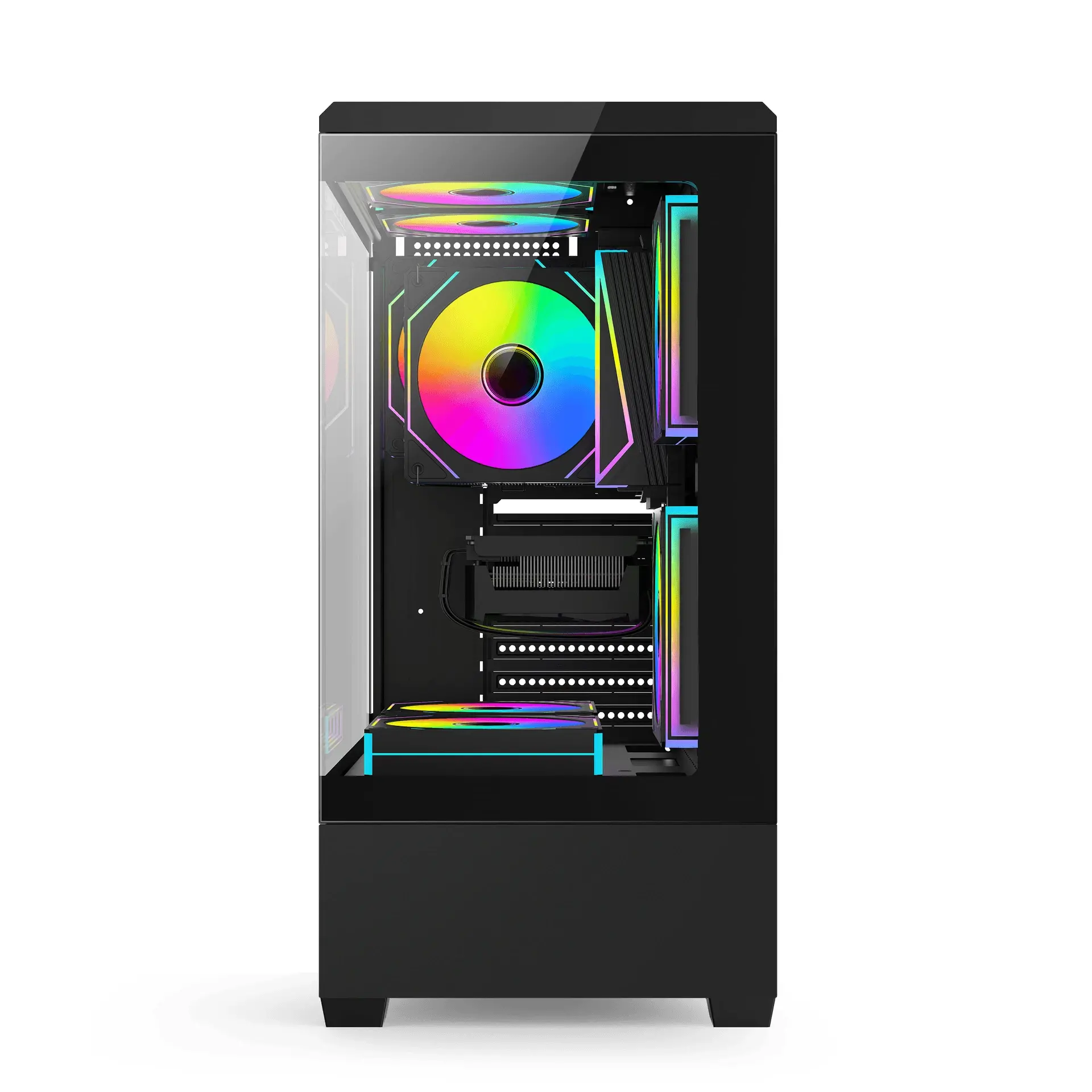Aigo кутия Case ATX - C365 Black - 3 x 120 mm A-RGB fans included - image 3