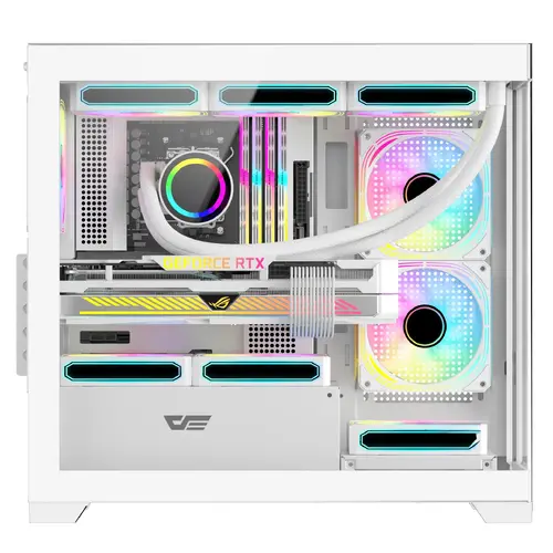 Darkflash carcasă Case mATX - DS900M alb - 6 x 120 mm Infinity Mirror A-RGB - 2