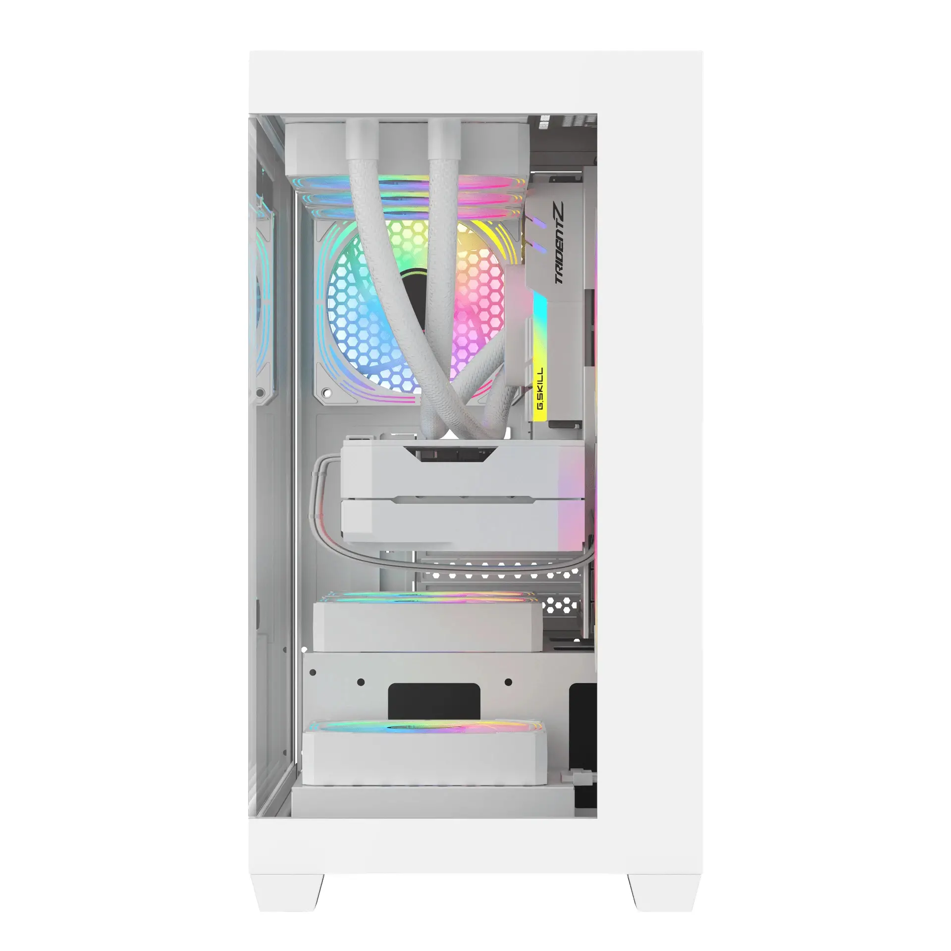 Darkflash кутия Case mATX - DS900M White - 6 x 120 mm Infinity Mirror A-RGB - image 4