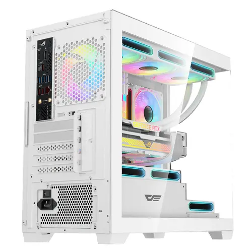 Darkflash κουτί υπολογιστή mATX - DS900M λευκό - 6 x 120 mm Infinity Mirror A-RGB - 6