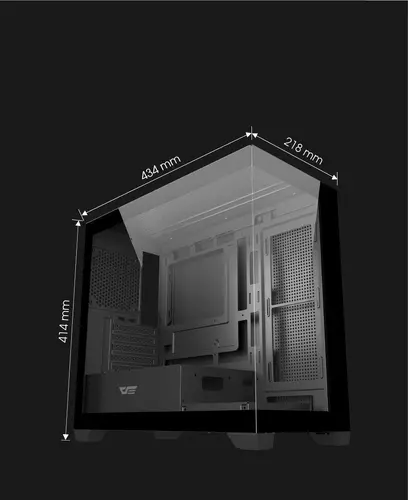 Darkflash кутия Case mATX - DS900M White - 6 x 120 mm Infinity Mirror A-RGB - 7