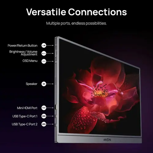 Arzopa monitor portabil Portable Monitor - A1 Pro - 15.6", 60Hz, IPS - 2