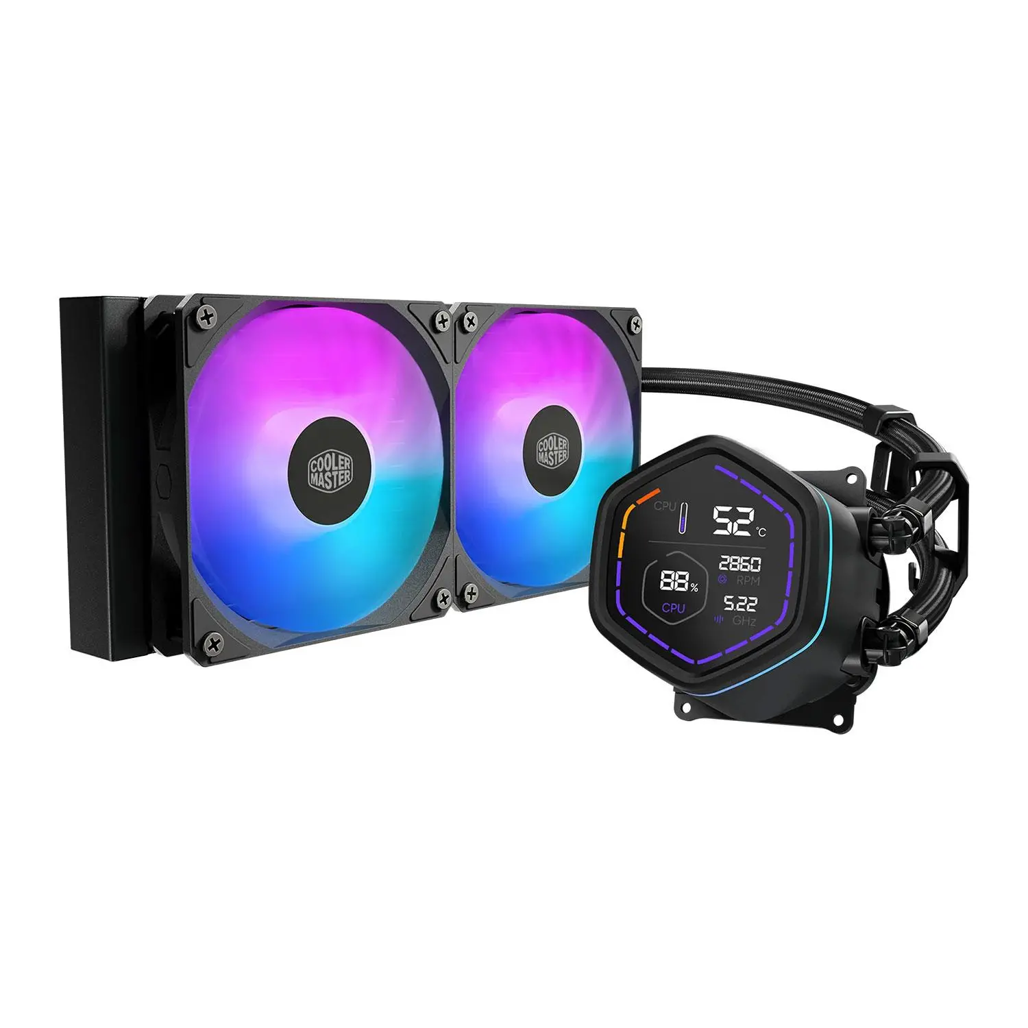 Ψύκτρα επεξεργαστή Cooler Master MASTERLIQUID CORE NEX DIGITAL 240 - Μαύρο
