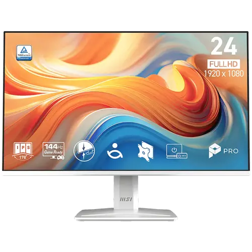 MSI PRO MP243W E14 Επαγγελματική οθόνη γραφείου, 23.8" 144Hz, FHD (1920x1080) 16:9, IPS Αντιθαμβωτική, 1ms, 300nits, 1500:1, 178/178, Adaptive-Sync - 1