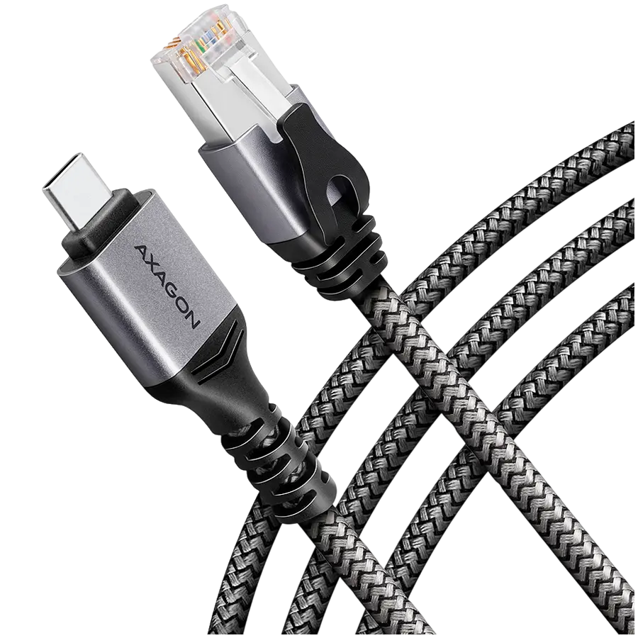 Cablu AXAGON ADE-CM15 USB-C 3.2 Gen 1 - RJ-45, Gigabit Ethernet 10/100/1000, 1.5m, împletit