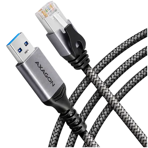 AXAGON ADE-AM15 USB-A 3.2 Gen 1 - RJ-45 cable, Gigabit Ethernet 10/100/1000, 1.5m, braid