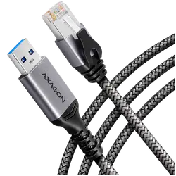 AXAGON ADE-AM15 USB-A 3.2 Gen 1 - RJ-45 cable, Gigabit Ethernet 10/100/1000, 1.5m, braid