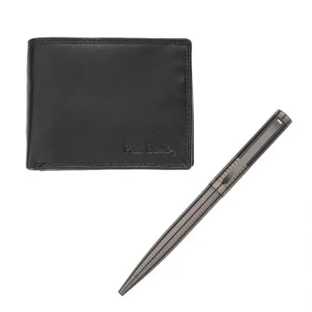 Подаръчен комплект с портфейл и химикал Pierre Cardin