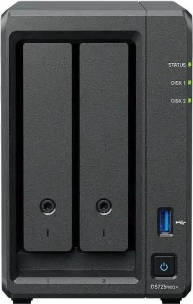 7-bay Synology NAS server for Small and Medium Business(2 bays on base, expandable to 7 with DX517) DS725neo+