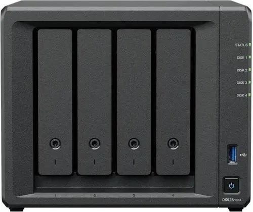 Server NAS Synology cu 4 sloturi (până la 9 sloturi) pentru întreprinderi mici și mijlocii DS925neo+ - 1