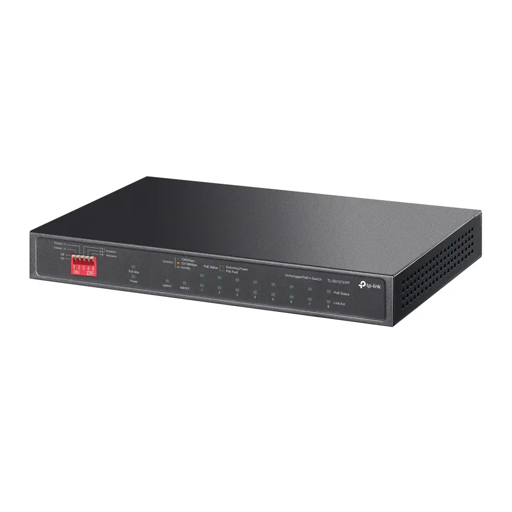 Switch TP-LINK TL-SG1210PP, 10 porturi GbE, 6xPoE+, 2xPoE++, 2x1Gb, 1xSFP slot combo - image 2