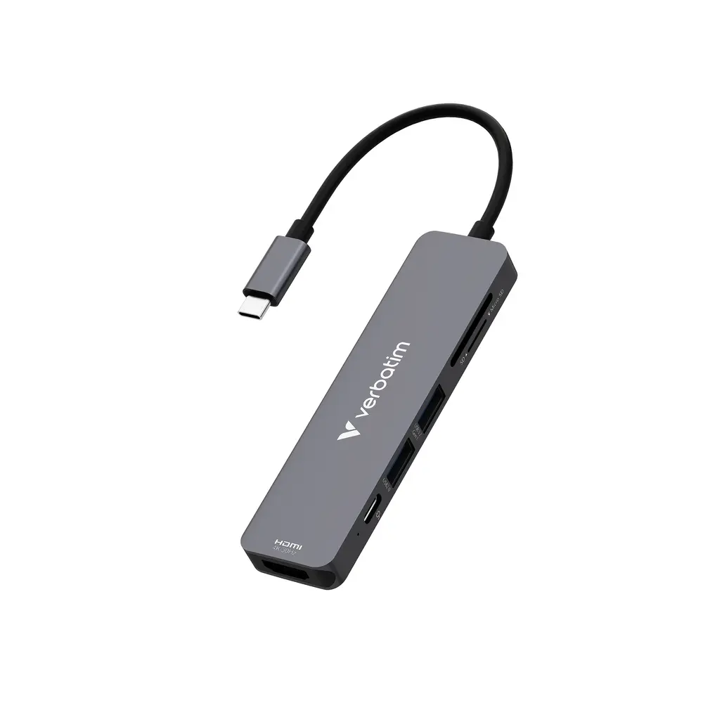USB хъб, Verbatim USB-C Essentials Multiport Hub 6 Port with card reader