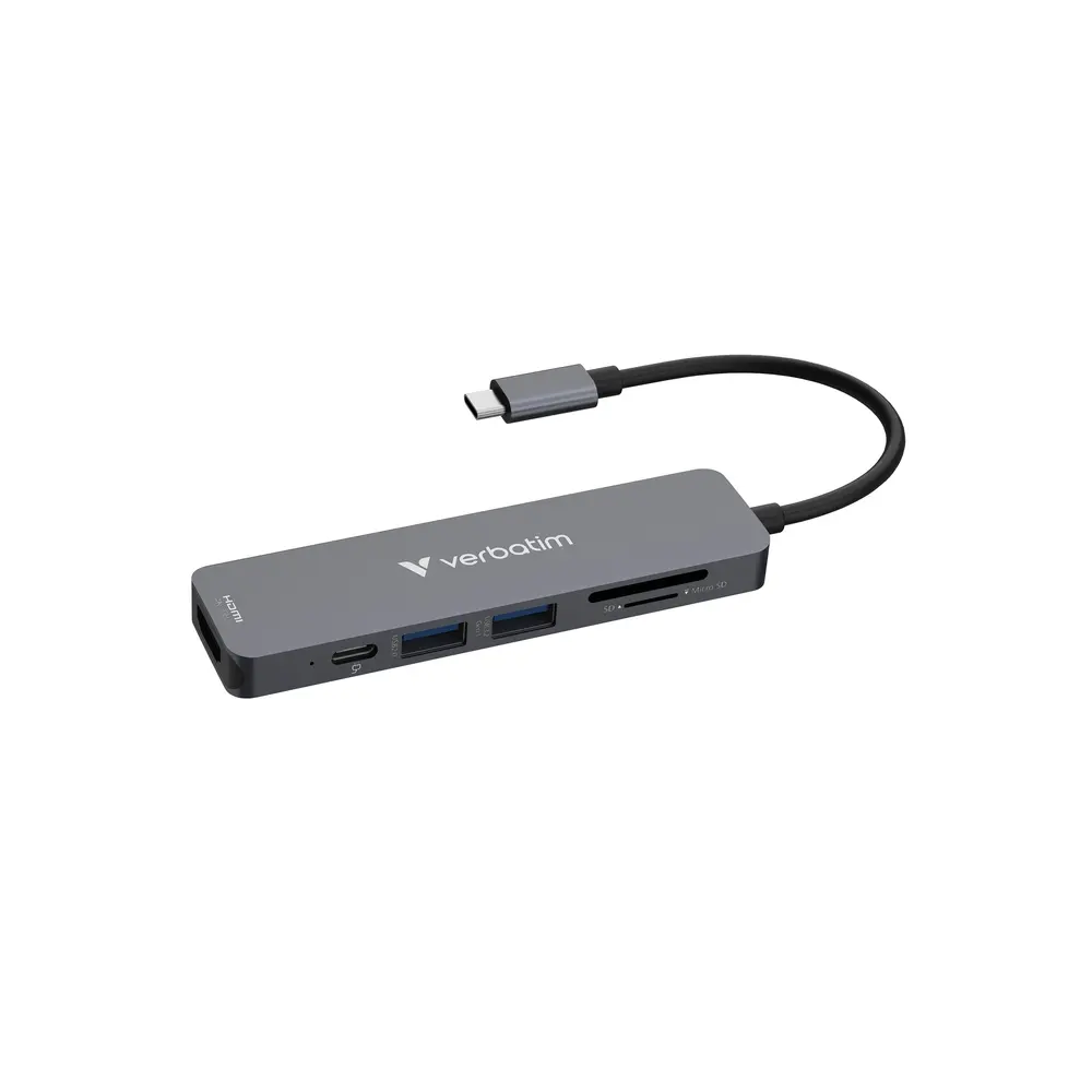 USB хъб, Verbatim USB-C Essentials Multiport Hub 6 Port with card reader - image 3