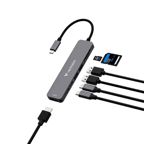 USB хъб, Verbatim USB-C Essentials Multiport Hub 7 Port - 3