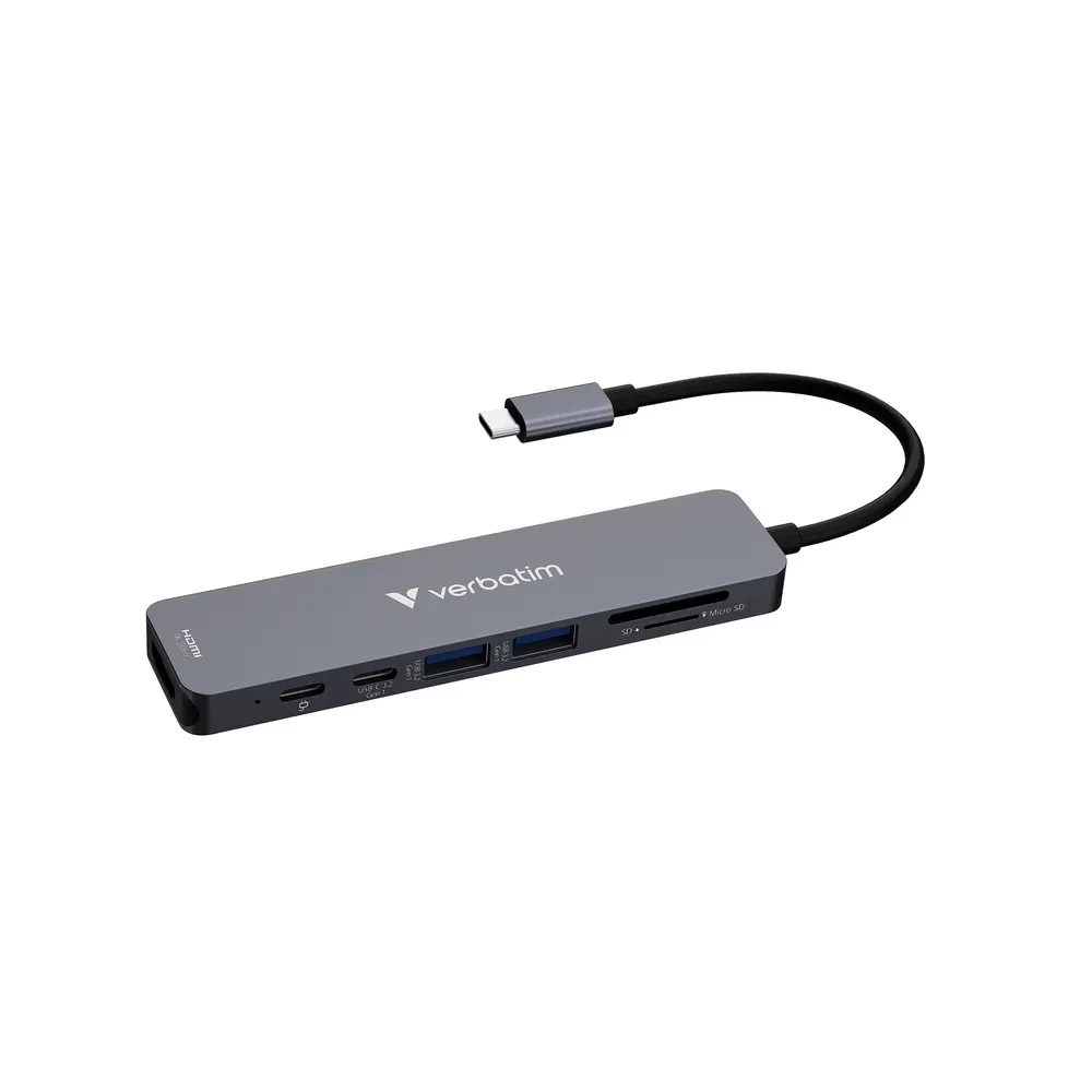 Hub USB, Verbatim USB-C Essentials Multiport Hub 7 Port - image 3