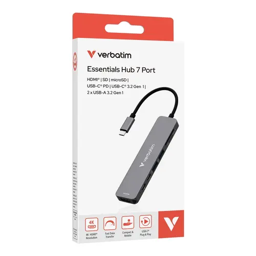 USB хъб, Verbatim USB-C Essentials Multiport Hub 7 Port - 5