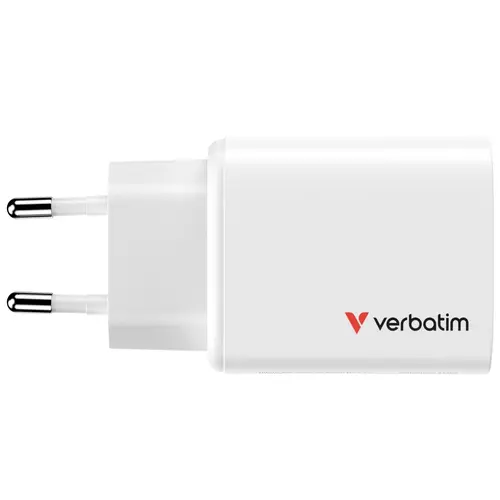 Зарядно устройство, Verbatim Essentials GaN Charger 65W EU plug White - 2