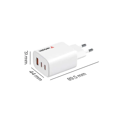 Зарядно устройство, Verbatim Essentials GaN Charger 65W EU plug White - 9