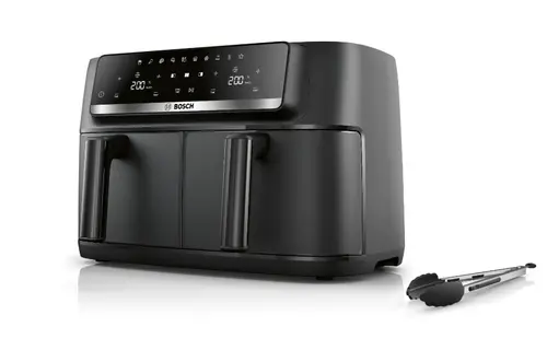 Уред за здравословно готвене, Bosch MAFD440B7, Air Fryer Double Flex Drawer, 9L (2x4.5L), 2500 W, 40-230 °C, Touch Control, Black - 1