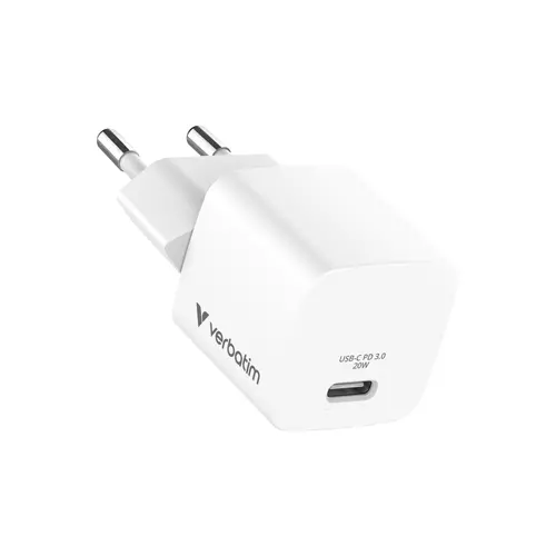 Φορτιστής, Verbatim Mini GaN Charger 20W, φις EU - 1