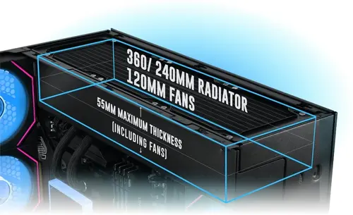 Lian Li Κουτί υπολογιστή mATX - O11 Vision-M - Μαύρο - 11
