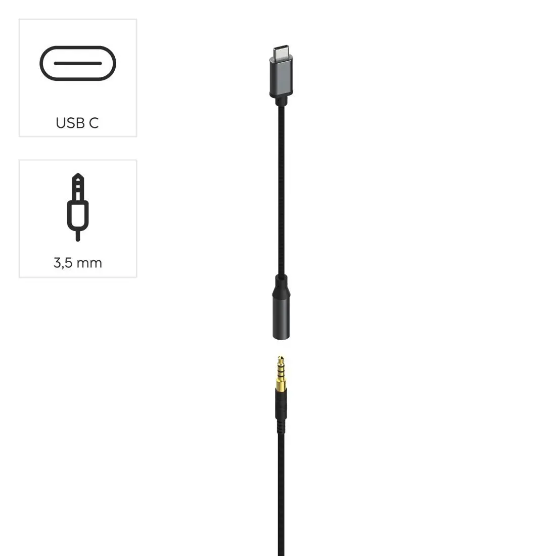 HAMA Слушалки с микрофон „CHS-200“, USB-C / 3.5mm жак, кабел 2 м - image 7