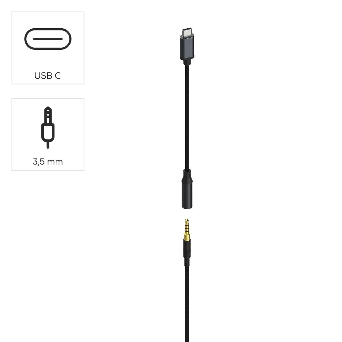 HAMA Ακουστικά με μικρόφωνο «CHS-300», USB-C / βύσμα 3.5mm, καλώδιο 2 m - image 7