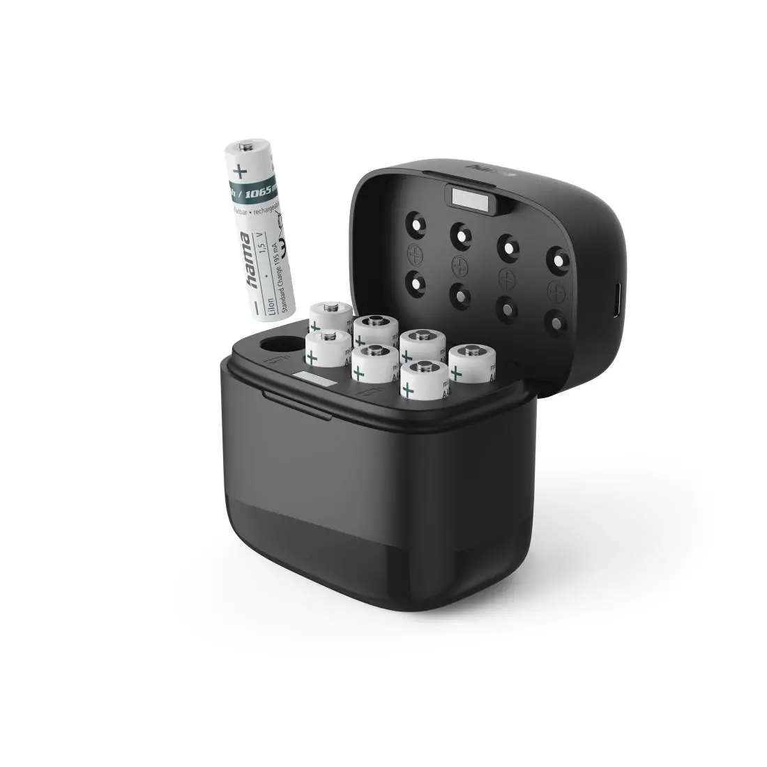 HAMA Încărcător cu 8 baterii litiu-ion AAA, 780 mAh, încărcare pe un singur canal