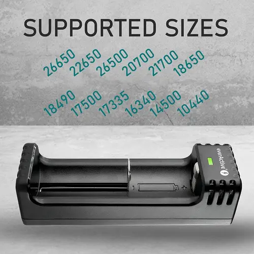 Încărcător pentru baterii LiIon 3,7v CR18650, CR123, 14500 1 slot USB Type C LC-100C EverActive - 3