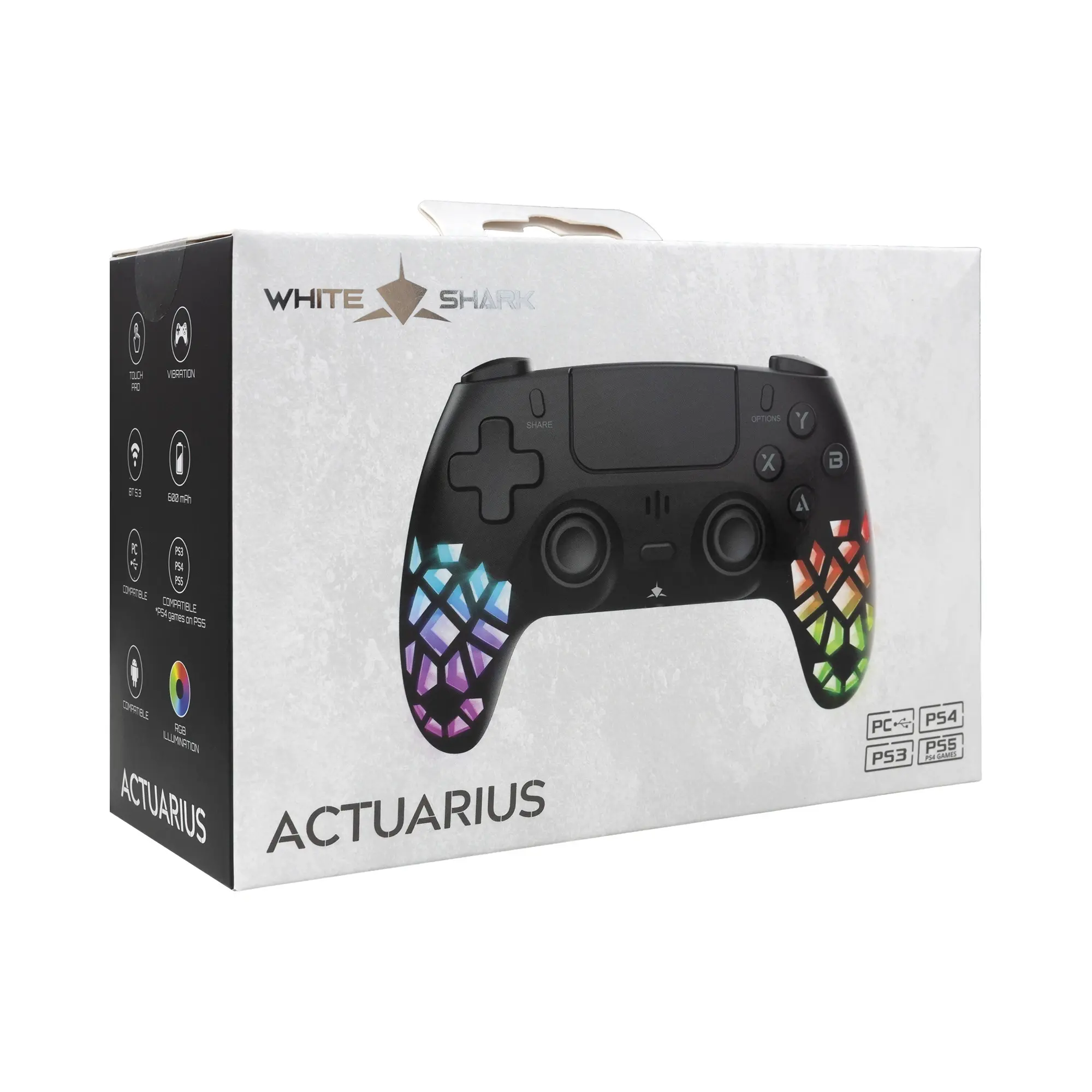 White Shark геймпад Gamepad ACTUARIUS - PS4, Bluetooth 5.3, Vibration - image 6