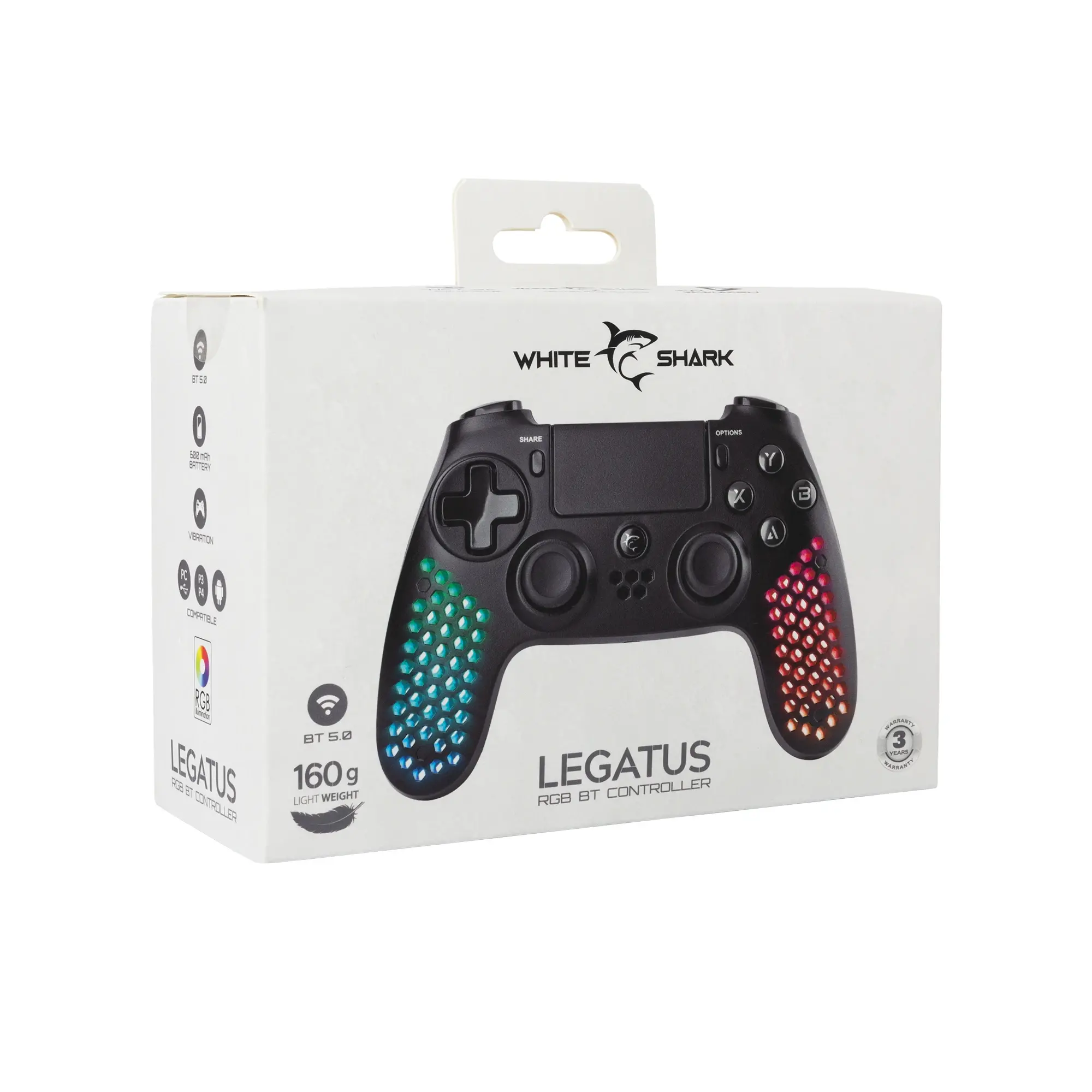 White Shark gamepad Gamepad LEGATUS - PS4, Bluetooth 5.0, vibrații - image 6