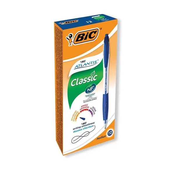 КУТИЯ С 12 БР АВТОМАТИЧНИ ХИМИКАЛКИ ATLANTIS СИН ЦВЯТ BIC