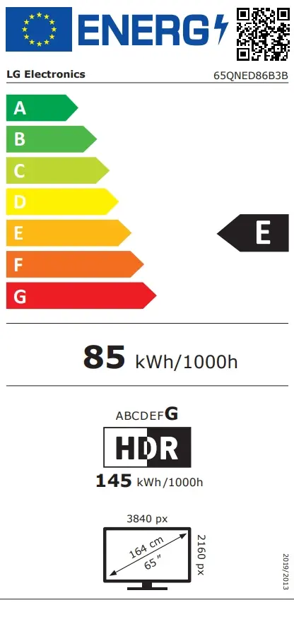 Televizor, LG 65QNED86B3B, 55" 4K QNED MiniLED Smart TV, 3840x2160, 120Hz Native (VRR 144Hz), DVB-T2/C/S2, procesor alpha 7 AI, HDR10 / HLG, Dolby - image 3