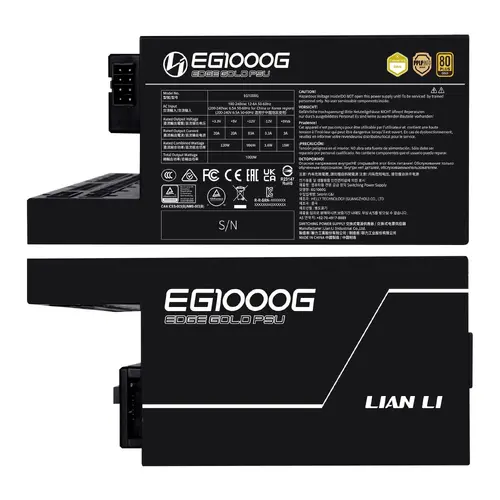 Lian Li sursă de alimentare PSU ATX 3.1 1000W EDGE Gold EG1000G - USB Hub inclus - 9